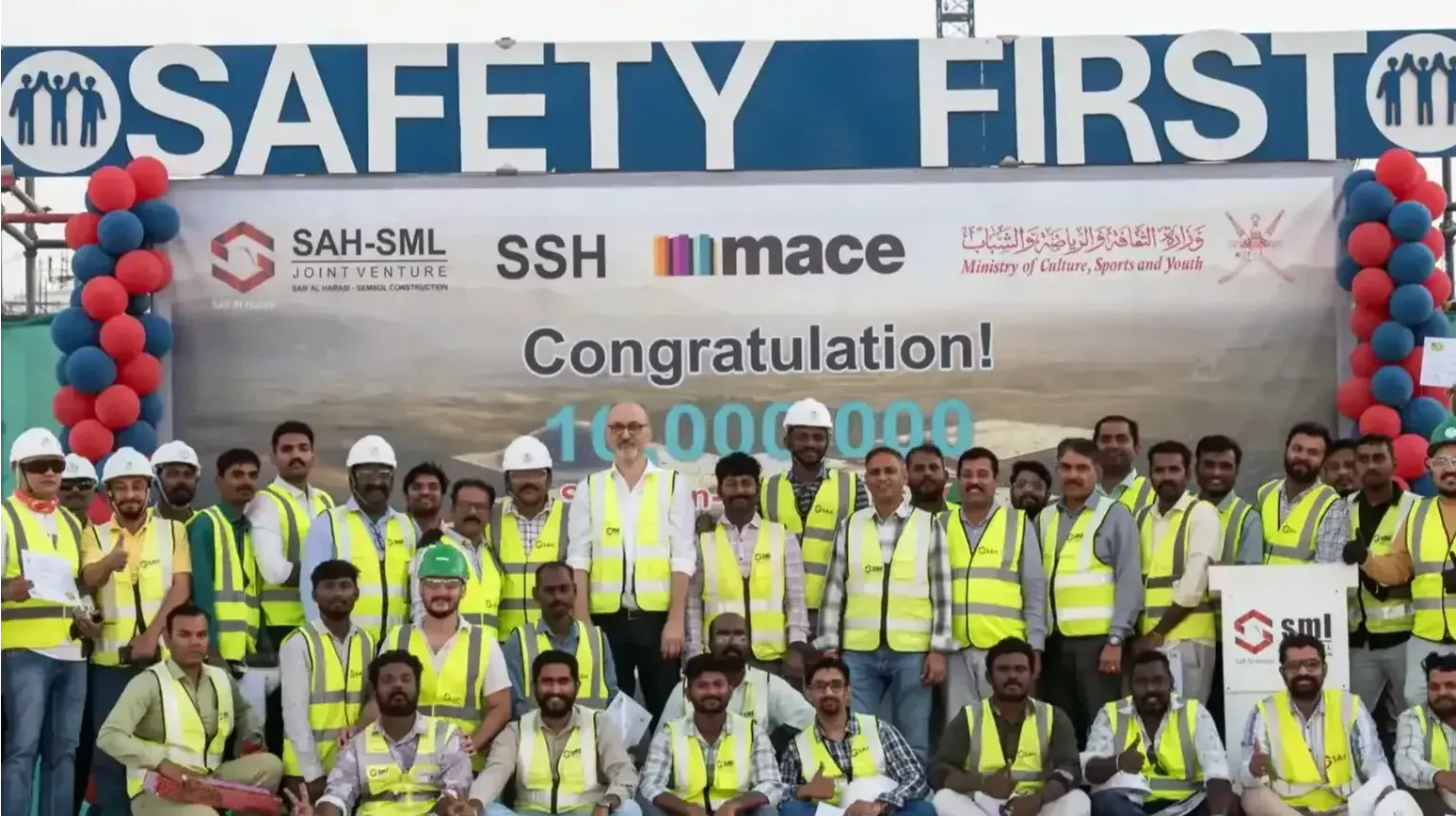 Cultural Complex Achieves 10 Million LTI-Free Safe Man-Hours